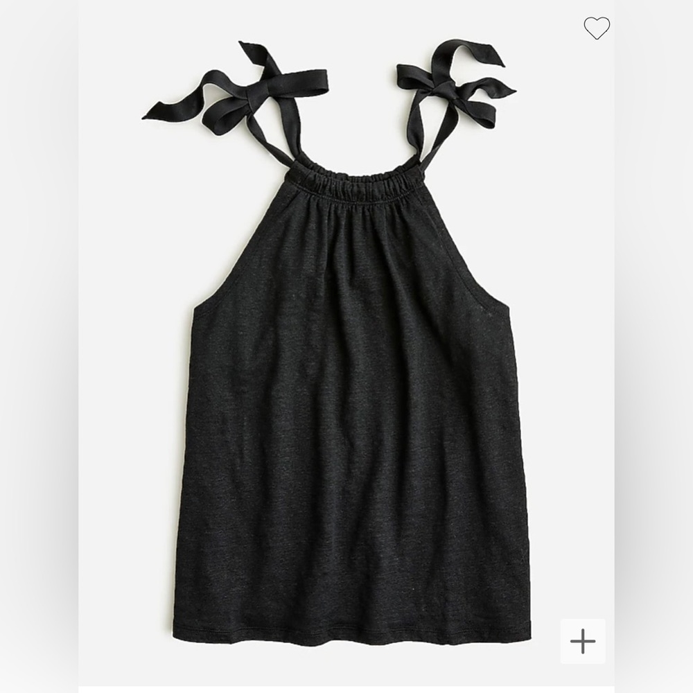 Bow-tie linen tank top